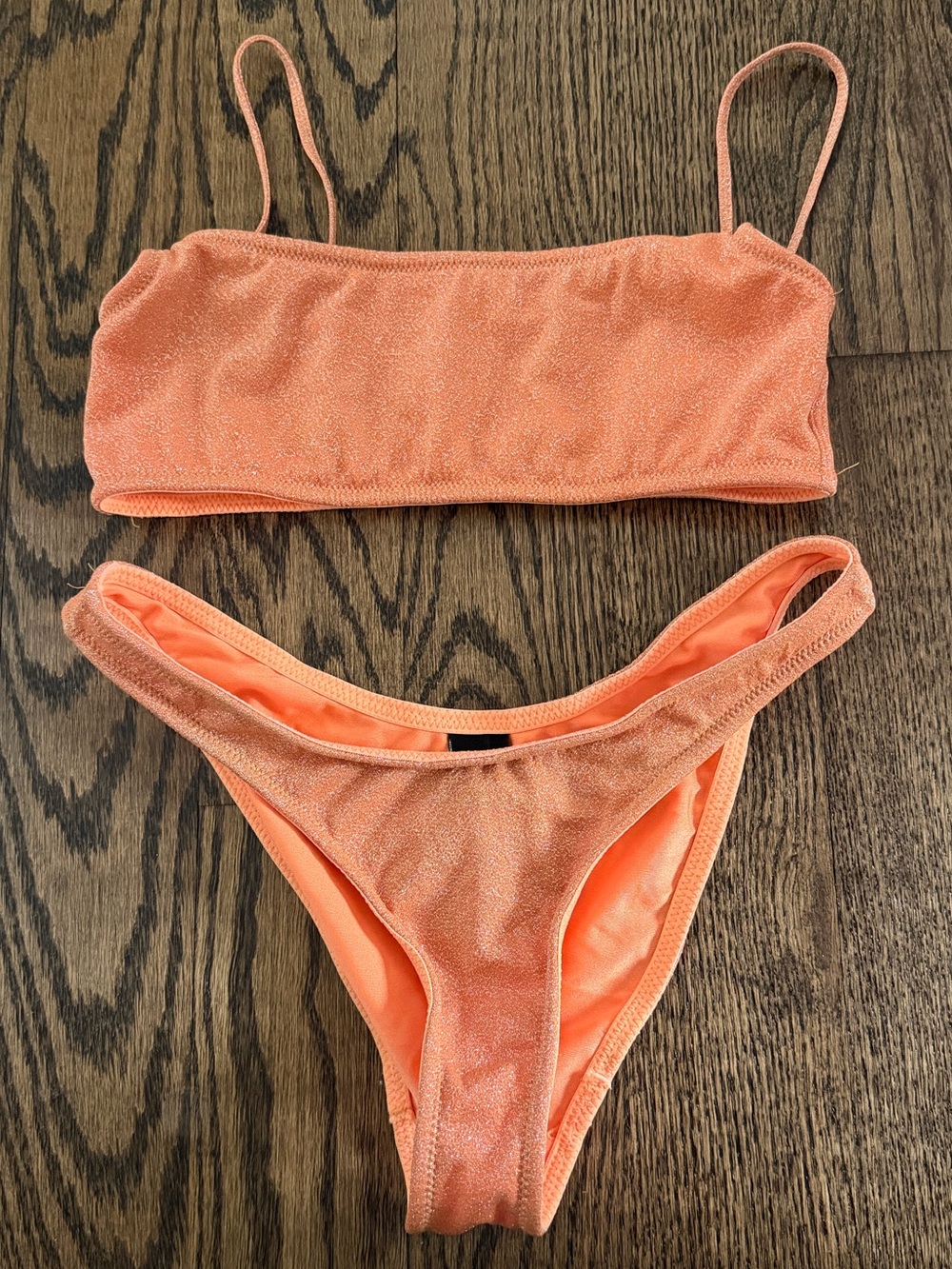 triangl swimwear Orange Shimmery Bikini Top